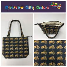 Medium Tote Bag with Zip- Farmers Fighting Spirit - Tractors Medium Tote Bag with Zip- Farmers Fighting Spirit - Tractors